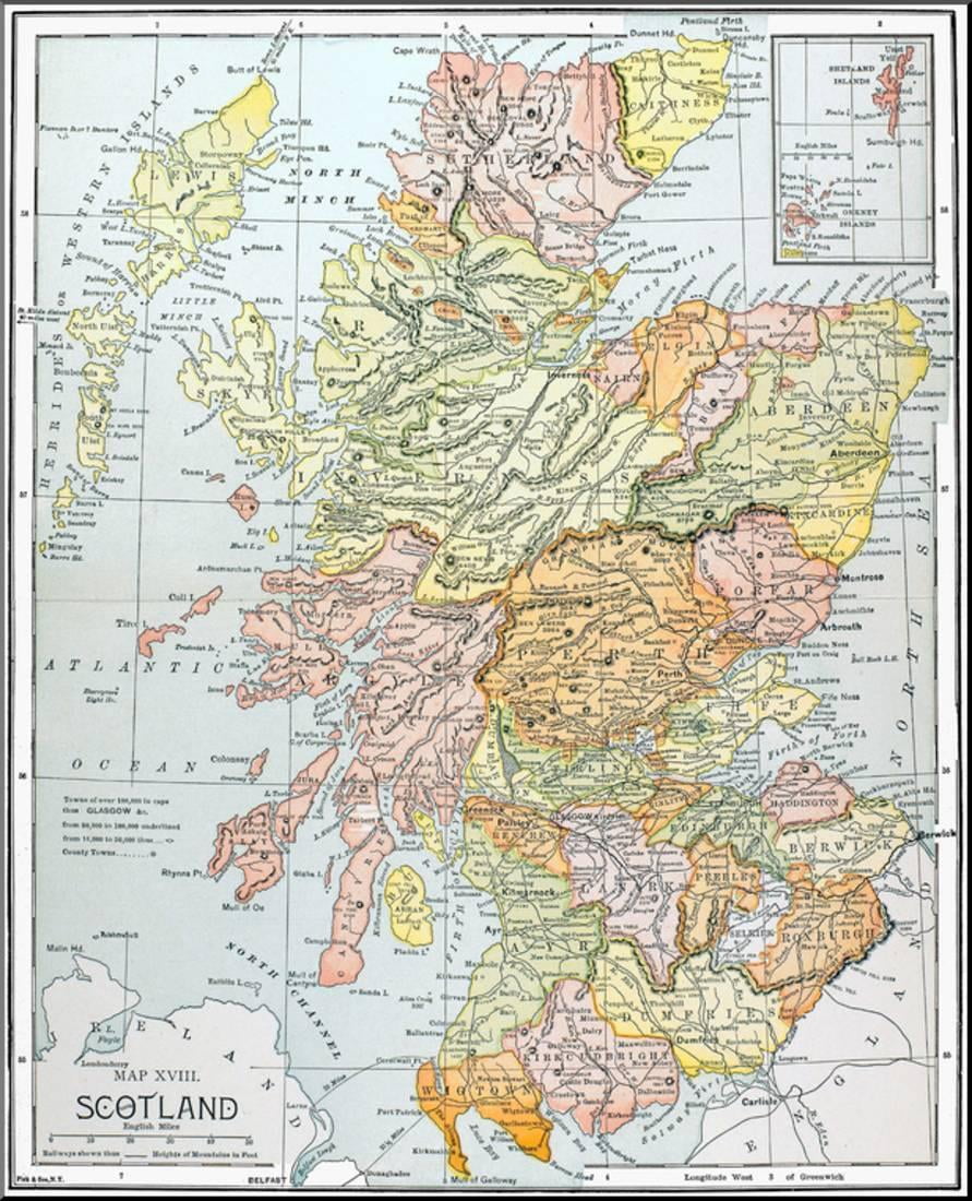 Map: Scotland Wooden Fixed Print Wall Artwork image regarding Printable Map of Scotland named Map: Scotland Picket Fastened Print Wall Artwork